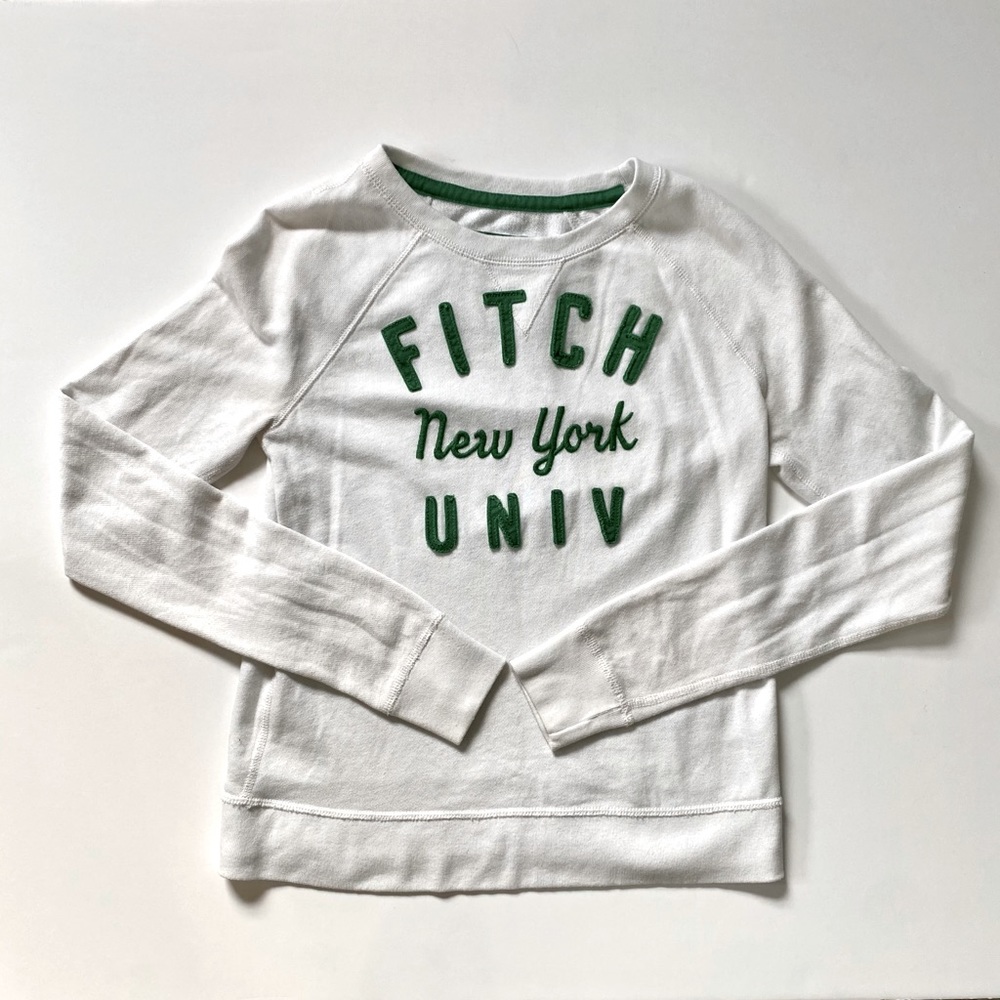 Abercrombie & Fitch White University Sweatshirt